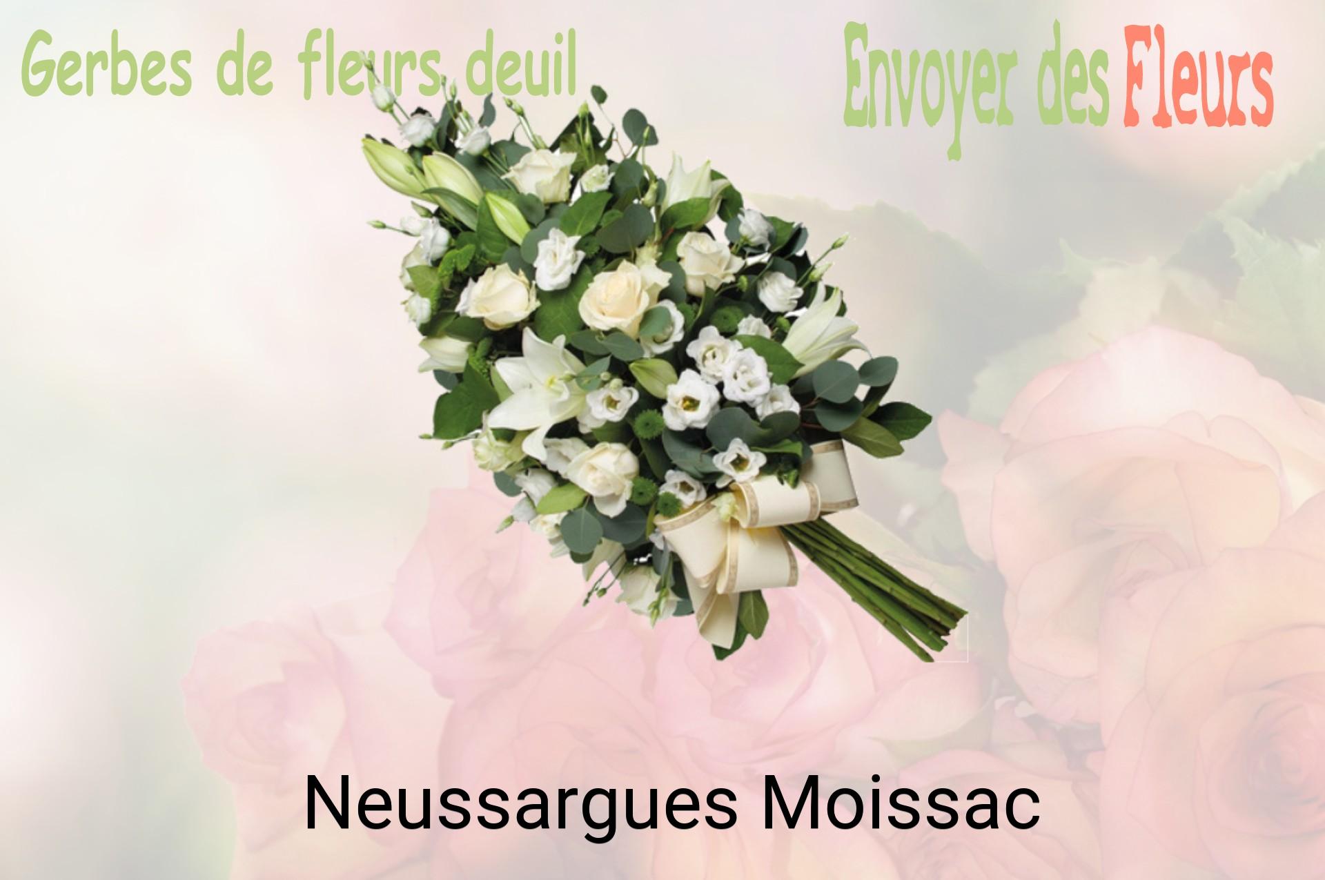 Gerbe de fleurs de deuil livrée à Neussargues-Moissac